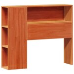 vidaXL Lit bibliothèque sans matelas cire marron 75x190 cm pin massif