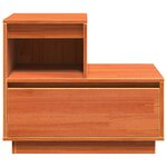 vidaXL Cabinet de chevet avec tiroir 2 Pièces Marron cire 60 x 34 x 51 cm