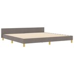 vidaXL Cadre de lit avec tête de lit Taupe 200 x 200 cm tissu