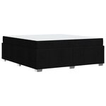 vidaXL Cadre de lit avec matelas Noir 180 x 200 cm tissu