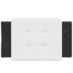 vidaXL Coussin de tête de lit noir et blanc 90 cm similicuir