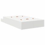 vidaXL Cadre de lit avec rangement Blanc 226.5 x 120 x 31.5 cm