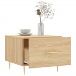 vidaXL Table basse Chêne sonoma 50x50x40 cm Bois d'ingénierie