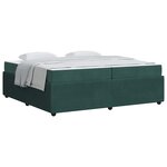 vidaXL Cadre de lit avec matelas Vert foncé 200 x 200 cm tissu