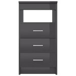 vidaXL Armoire à tiroirs Gris brillant 40x50x76 cm Bois d'ingénierie