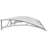 vidaXL Auvent de porte Gris 300x100 cm Polycarbonate