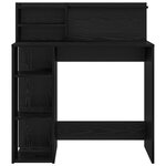 vidaXL Bureau avec rangement Chêne Noir 90x48x101 5 cm Bois d'ingénierie
