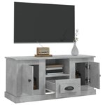 vidaXL Meuble TV gris béton 100x35 5x45 cm bois d'ingénierie