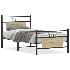 vidaXL Cadre de lit sans matelas chêne sonoma 90x200 cm