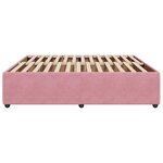 vidaXL Cadre de lit sans matelas rose 200x200 cm velours
