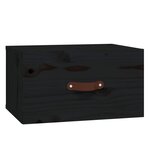 vidaXL Table de chevet murale Noir 40x29 5x22 cm