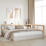 vidaXL Tête de lit de bibliothèque en forme de L bois massif de pin