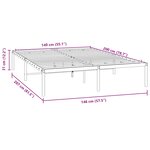 vidaXL Cadre de lit métal sans matelas blanc 140x200 cm