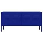vidaXL Meuble TV Bleu marine 105x35x50 cm Acier