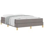 vidaXL Lit à ressorts avec matelas Taupe 140 x 200 cm tissu