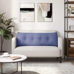 vidaXL Coussin de Dos Bleu denim 140 x 24 x 50 cm tissu