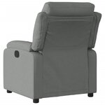 vidaXL Fauteuil inclinable en tissu gris foncé