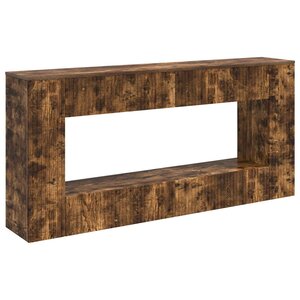 vidaXL Table console Chêne Fumé 155 x 29 x 74 cm Bois d’ingénierie