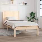 vidaXL Cadre de lit Bois de pin massif 100x200 cm