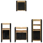 vidaXL Ensemble de mobilier de salle de bain avec étagère 4 Pièces