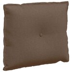 vidaXL Coussin de Dos Marron 60 x 19 x 50 cm tissu