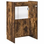 vidaXL Armoire sous évier de salle de bain Chêne fumé