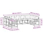 vidaXL Ensemble de canapés d'extérieur 9 pc Naturel et Beige