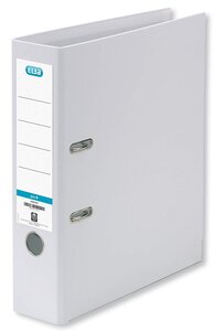 Classeur à levier SMART + Dos de 80 mm en PP A4 Blanc ELBA
