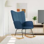 vidaXL Chaise à bascule Bleu Tissu