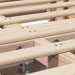 vidaXL Cadre de lit Marron 140 x 190 cm Bois massif en pin
