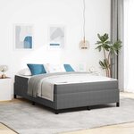 vidaXL Cadre de lit Gris clair 140 x 200 cm Tissu en velours côtelé