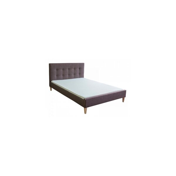 Lit rembourre tissu lit lit 140 x 200 brun