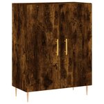 vidaXL Buffet haut Chêne fumé 69 5x34x180 cm Bois d'ingénierie