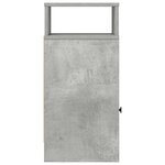 vidaXL Tables de chevet 2 Pièces avec tiroir gris béton 25x31x66 cm