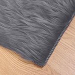 vidaXL Tapis en fausse Tafalla Anthracite 80 x 250 cm Polyester