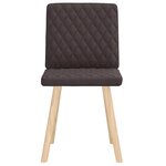 vidaXL Chaises à manger lot de 2 marron foncé tissu