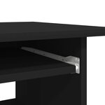 vidaXL Bureau Noir 80x45x74 cm Bois d’ingénierie