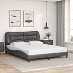 vidaXL Cadre de lit sans matelas gris 160x200 cm similicuir