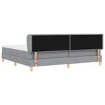 vidaXL Lit à Ressorts avec Matelas Crème 90x200 cm Tissu Gris clair
