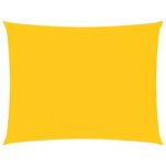 vidaXL Voile de parasol tissu oxford rectangulaire 2 5x4 m jaune