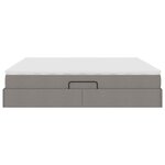 vidaXL Lit avec rangement et matelas Taupe 200 x 200 cm Polyester