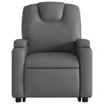 vidaXL Fauteuil inclinable de massage Gris Similicuir