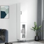 vidaXL Buffet haut Blanc 34 5x34x180 cm Bois d'ingénierie