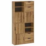 vidaXL Armoires latérales 4 Pièces ODDA 40x24x79 cm bois massif pin