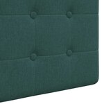 vidaXL Tête de lit suspendue Avec lumière LED Vert foncé Tissu