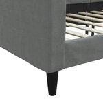 vidaXL Lit de repos sans matelas gris foncé 90x200 cm tissu