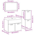 vidaXL Ensemble de meubles de salle de bain 4 Pièces chêne sonoma