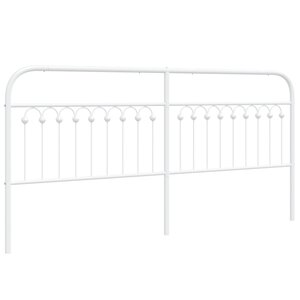 vidaXL Tête de lit métal blanc 200 cm