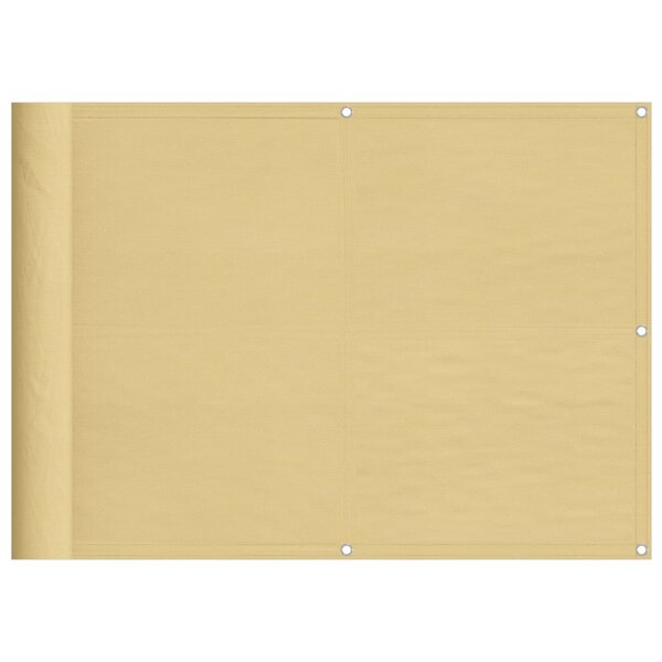 vidaXL Écran de balcon sable 75x400 cm 100  polyester oxford