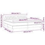 vidaXL Sommier à lattes de lit avec matelas LED Bleu foncé 200x200 cm